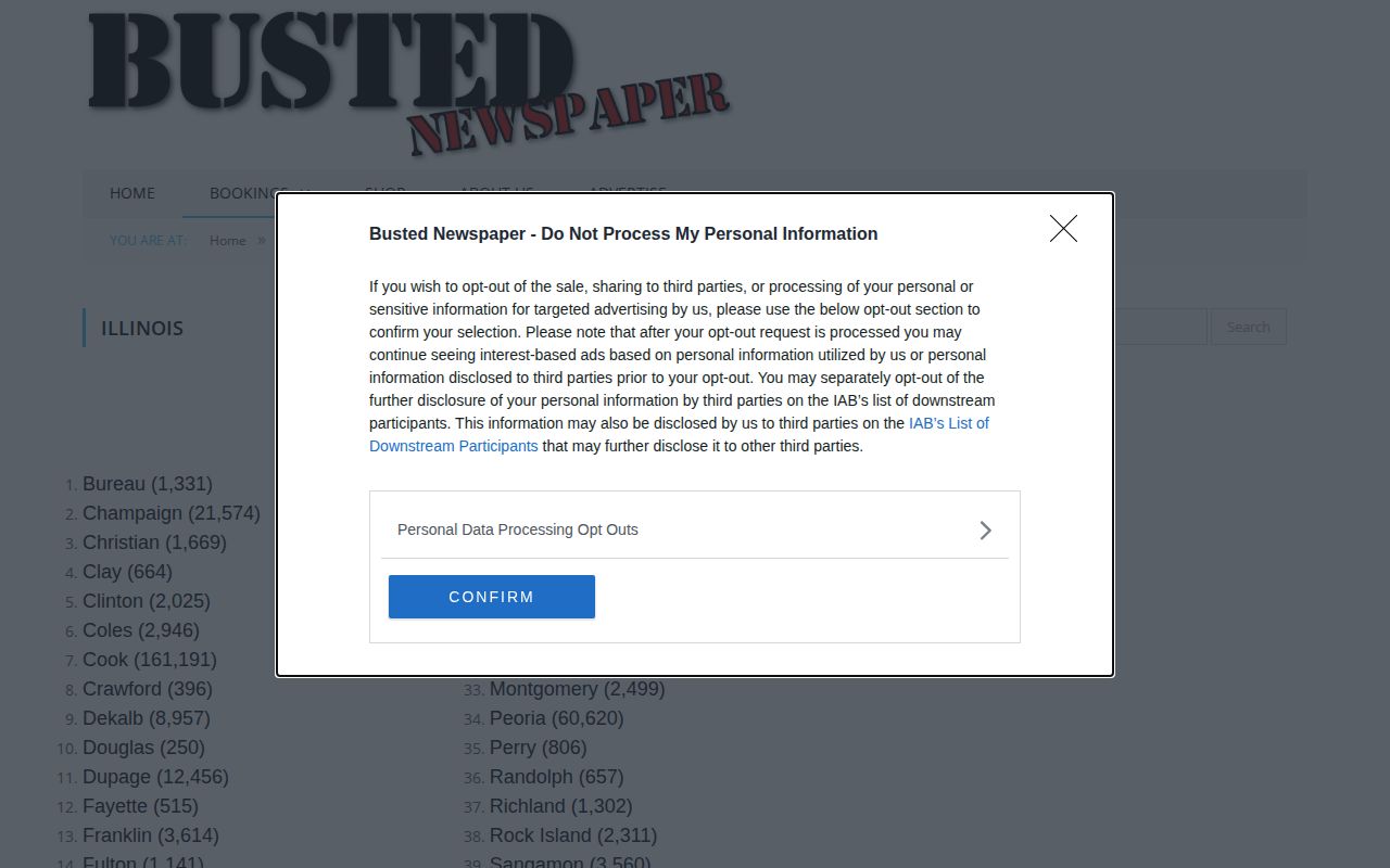 Busted Newspaper Illinois index checked for Jackson County arrest news